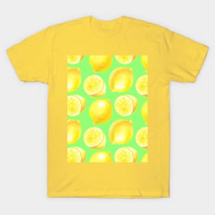 Watercolor lemons pattern T-Shirt